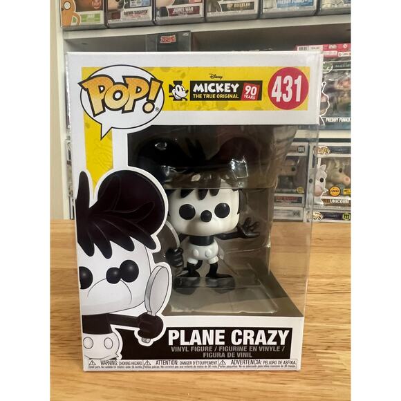 VAULTED Plane Crazy Mickey Mouse Disney Funko Pop #431 Cartoon Walt Classic Film - Picture 1 of 6